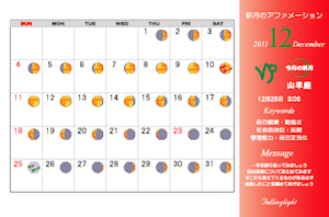 新月カレンダー12月